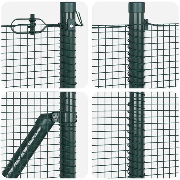 Stängselstolpe Grön 10 x 0,6 m (12 x 12 mm nät) Stål och PVC