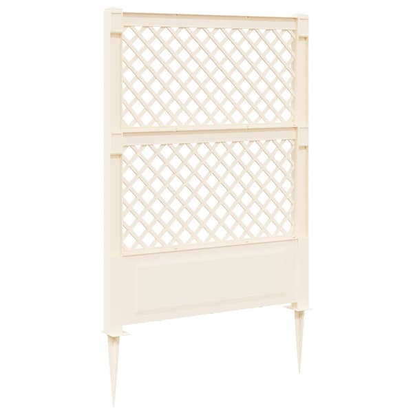 Trellis med spik Vit 99 x 6 x 165 cm PP