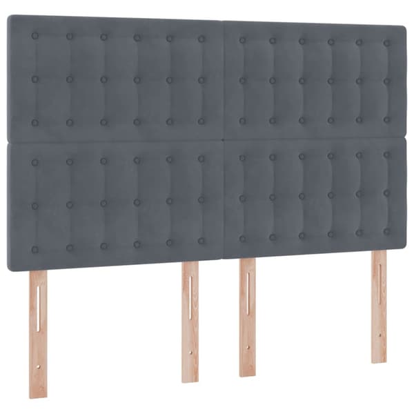 Förvaringssäng med madrass Mörkgrå 140 x 200 cm Sammet