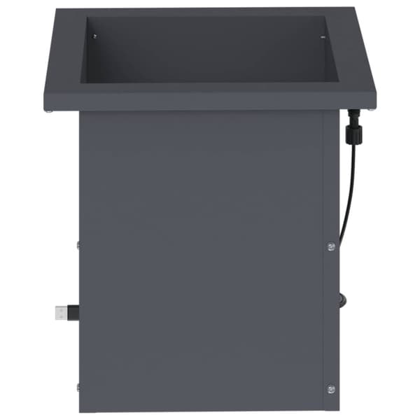 Odlingslåda med LED 2 st Antracit 30 x 30 x 30 cm Stål
