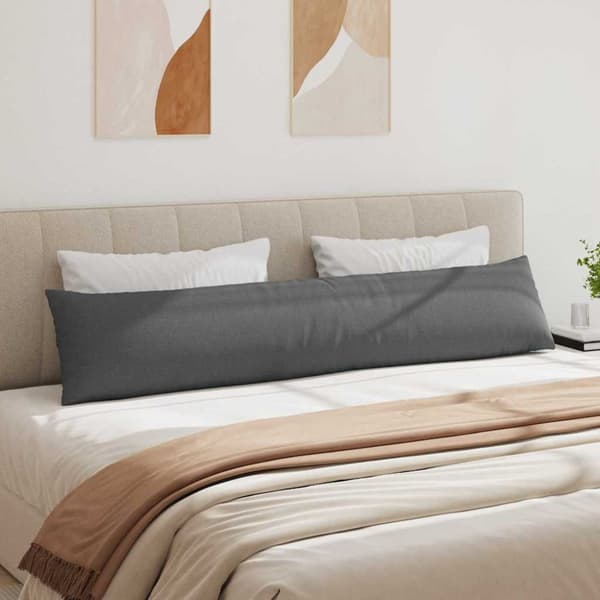 Sofakuddar 2 pcs Mörkgrå 200 x 40 cm tyg