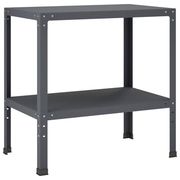 Planteringsbord 80 x 50 x 80 cm Pulverlackerat stål Antracit