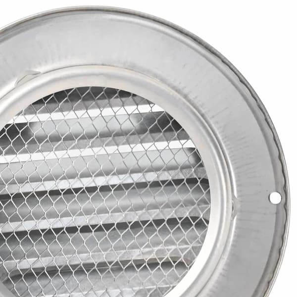 Luftventilationslock 2 pcs Silver 100 mm Rostfritt stål