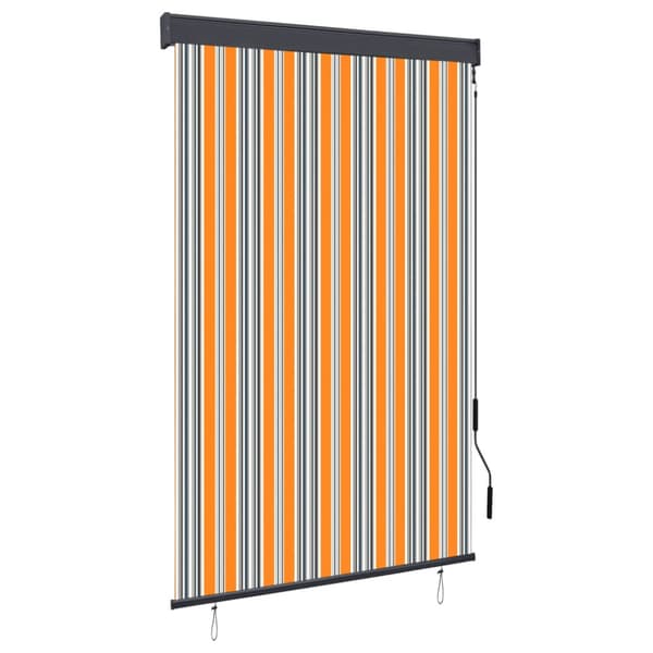 Rullgardin utomhus 120x250 cm gul och blå