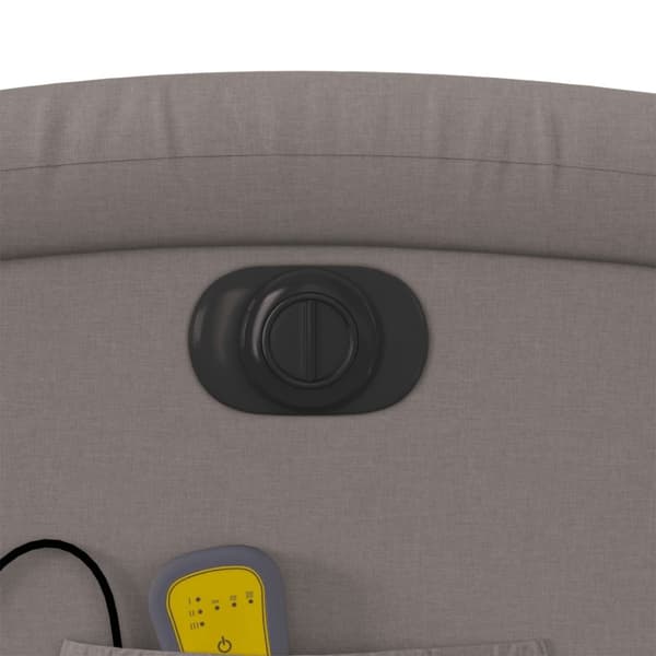 Elektrisk massagefåtölj taupe tyg