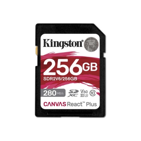 Kingston Canvas React Plus - flash-minneskort - 256 GB - SDXC UHS-II