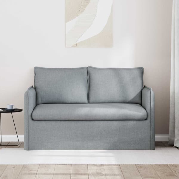 Soffa Ljusgrå 136 x 82 x 85 cm tyg