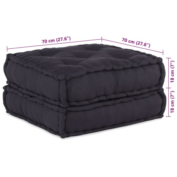 Modulsofa enhet 2 pcs Antracit 140 x 70 x 36 cm Tyg
