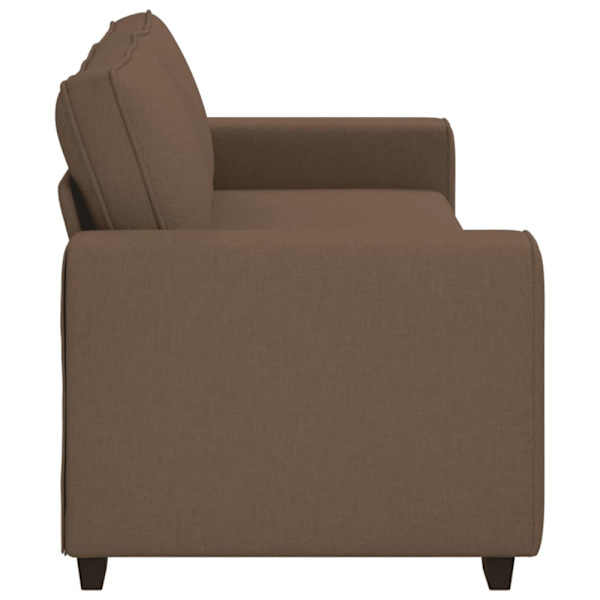 3-sitssoffa brun 220x77x82 cm tyg