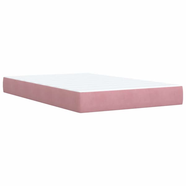 Kontinentalsäng med madrass Rosa 120 x 190 cm Sammet