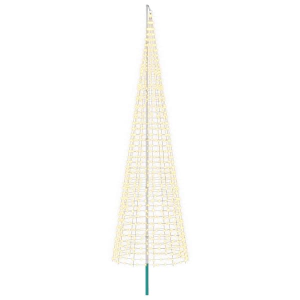 Julgransbelysning med markspett och flaggstång 500 cm