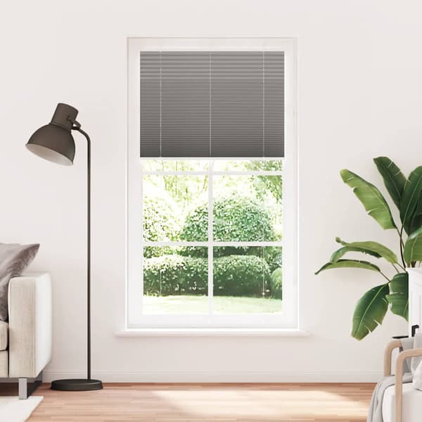 Plisserad persienn antracit 110x200 cm tyg bredd 109,4 cm
