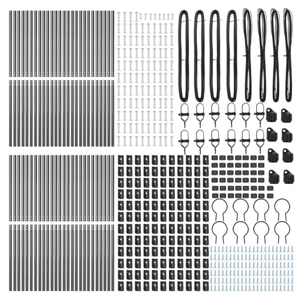 Stängselstolpe 52 pcs Grå 3,2 x 3,2 x 150 cm
