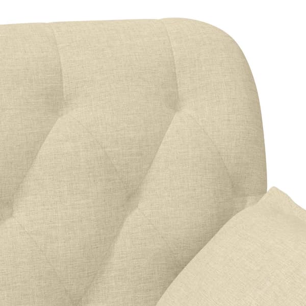 Loveseat med knapprapport Gräddvit 111 x 68 x 80 cm Tyg