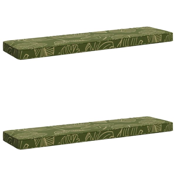 2-delade Bänk Kuddar VUGHT 2 st 100% Polyester Bladdesign