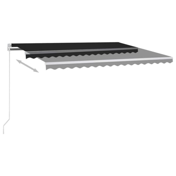Markis manuellt infällbar 400x350 cm antracit