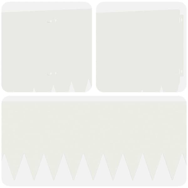 Kant för gräsmatta 10 pcs 103 x 30 cm Stål Vit