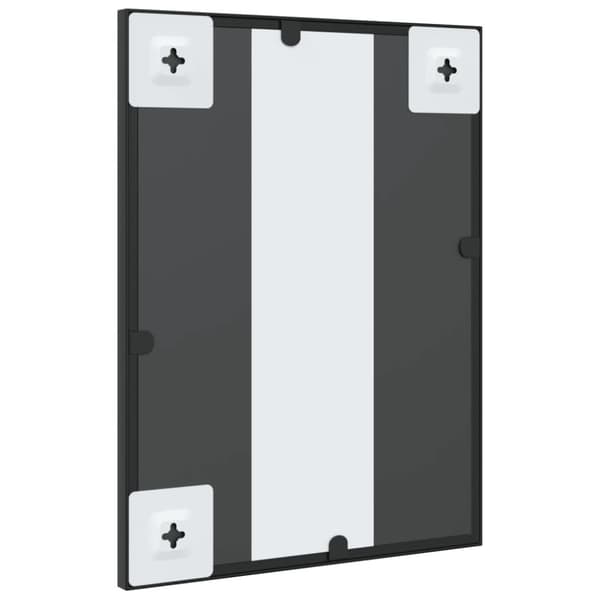 Väggspegel svart 30x40 cm rektangulär järn
