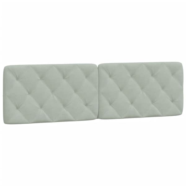 Bed Frame with LED without Mattress Light Grey 180x200 cm Velvet