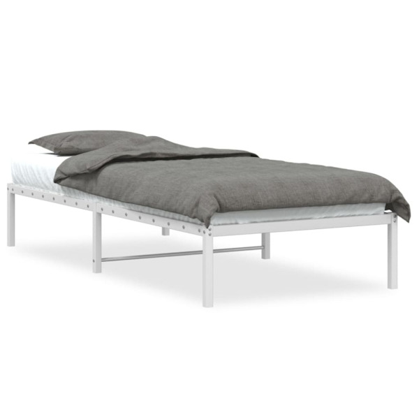 Sängram metall vit 90x200 cm