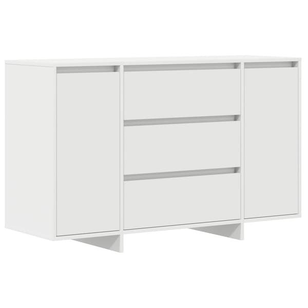 Sideboard med låda Vit 120 x 41 x 75 cm Konstruerat trä