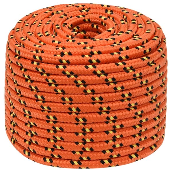 Båtlina orange 12 mm 50 m polypropylen