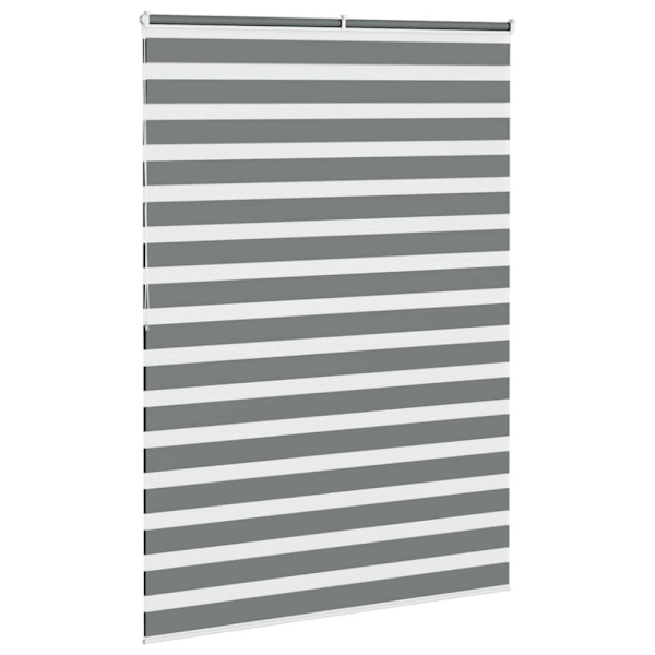 Rullgardin zebra mörkgrå 155x200 cm tyg bredd 150,9cm polyester