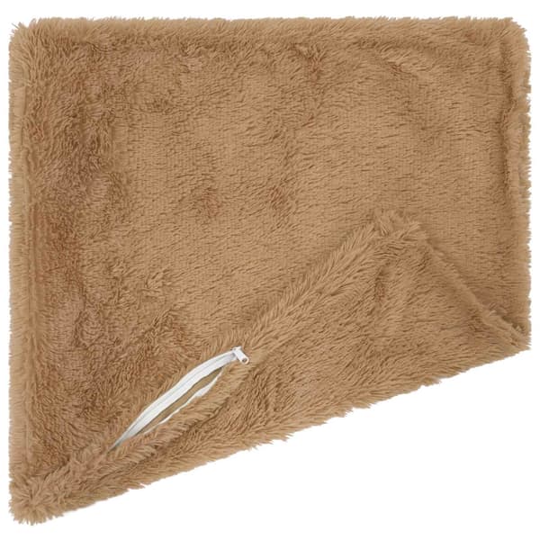 Kudde med kudde HEERLEN 2 st Taupe PV Fleece
