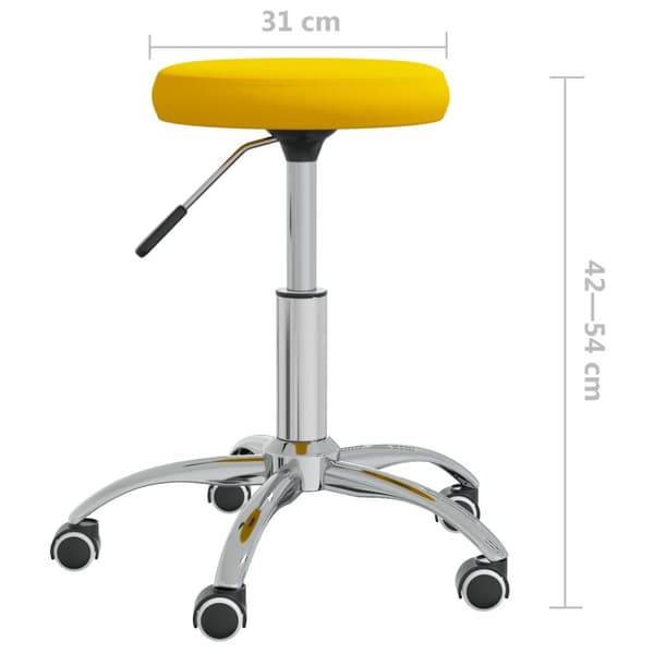 Massagepall senapsgul sammet