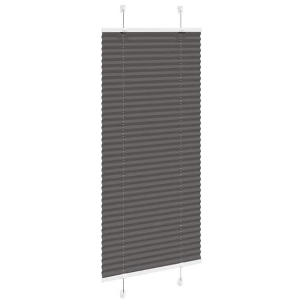 Plisserad persienn svart 65x100cm tyg bredd 64,4cm polyester