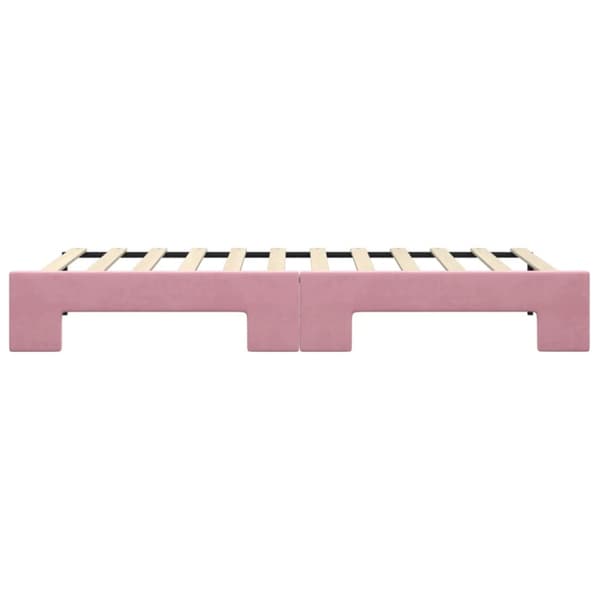 Dagbädd utdragbar rosa 90x200 cm sammet