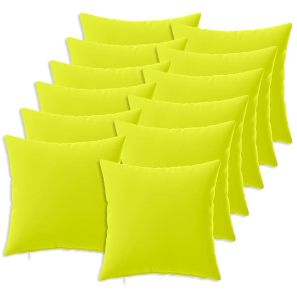 Kuddöverdrag 12 st HEERLEN Klart grön. 50 x 50 cm Polyester