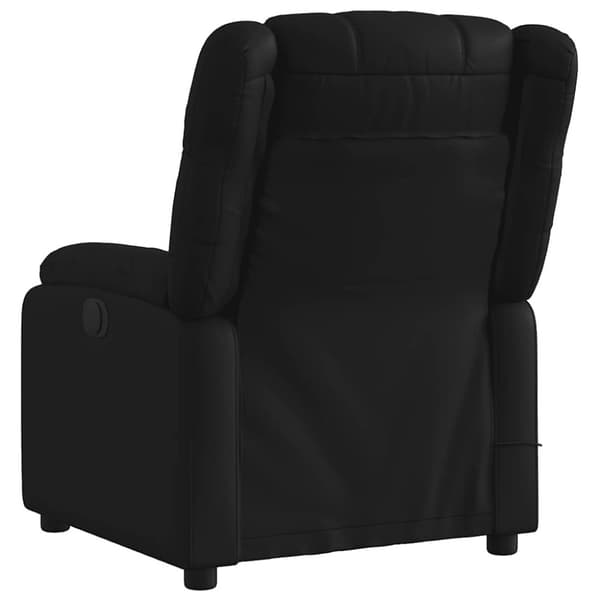 Massagefåtölj svart konstläder