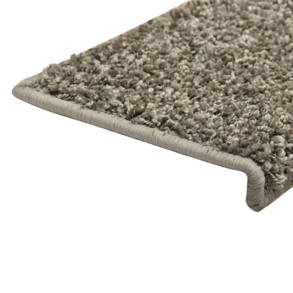 Trappmattor 10 st 65x21x4 cm grå rektangulär kant