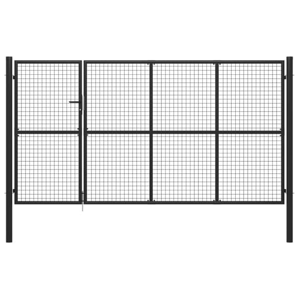 Trädgårdsgrind stål 350x150 cm antracit