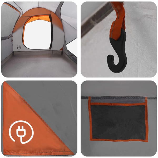 Bil tält Grå och orange 239 x 210 x 210 cm Polyester och Stål