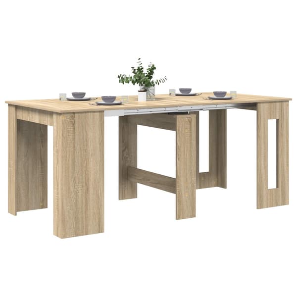Matbord 180 x 85 x 75 cm Konstruerat trä Sonoma-ek Rektangulär