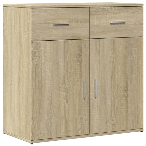 Skänk sonoma-ek 79x38x80 cm konstruerat trä