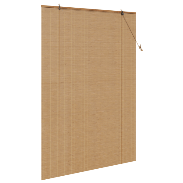 Rullgardin med gardiner Brun 140 x 220 cm Bambu