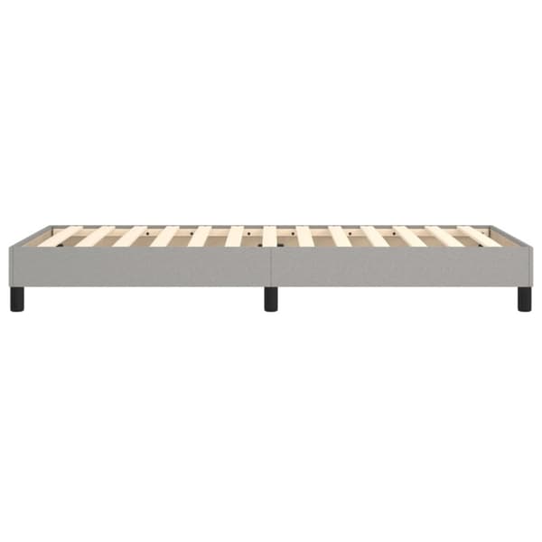 Boxspring-sängram ljusgrå 80x200 cm tyg