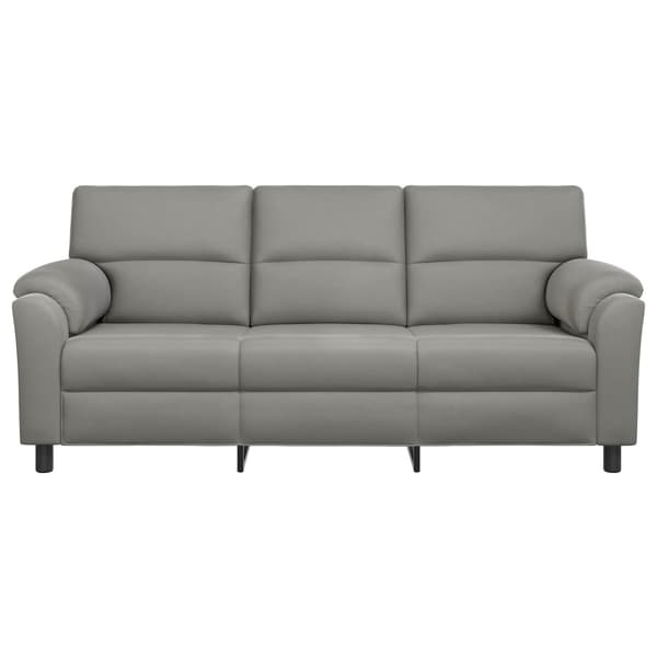 Soffa Ljusgrå 214 x 85 x 93 cm Sammet