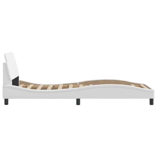 Bed Frame "Dover" White 90x190 cm Faux Leather