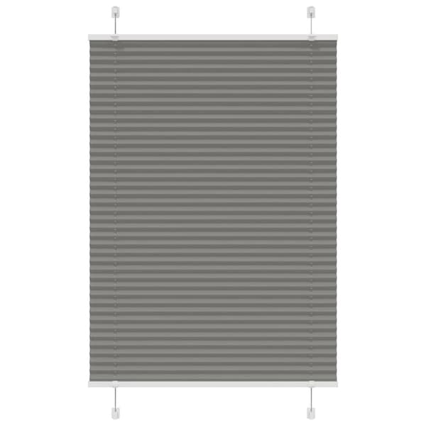 Plisserad persienn antracit 90x100cm tyg bredd 89,4cm polyester