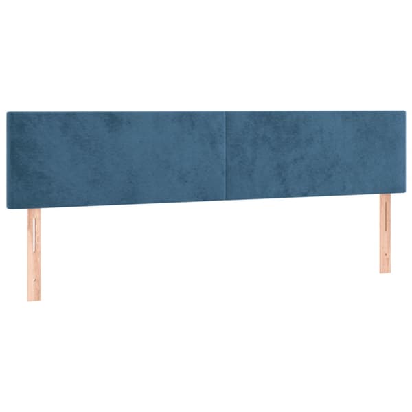 Ramsäng med madrass mörkblå 200x200 cm sammet