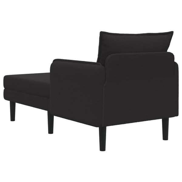 Stor schäslong Svart Bouclé