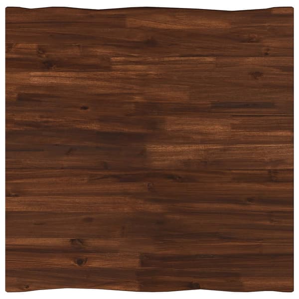60 x 55 x 75 cm Massivt Akaciaträ Mörkbrun och Vit Rektangulär