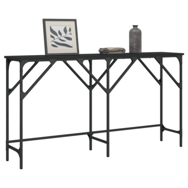 Konsolbord svart 140x29x75 cm konstruerat trä