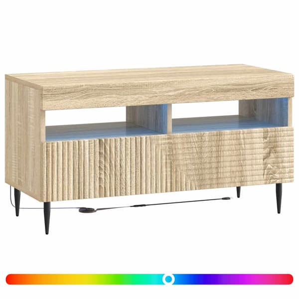 LED TV-skåp Sonoma-ek Konstruerat trä