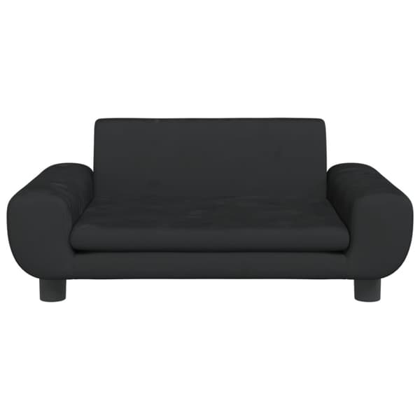 Barnsoffa svart 70x45x33 cm sammet
