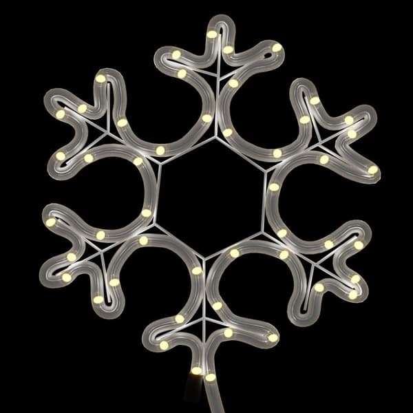 Snöflinga ljusslinga med LED 2 st varmvit 27x27 cm